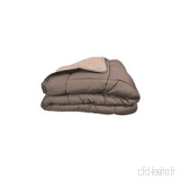 Couette bicolore Polyester Taupe/Lin 200 x 200 cm - POYET MOTTE - Gamme CALGARY - B015KASQR8